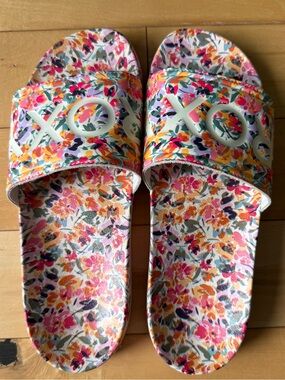 ROXY Floral Slides